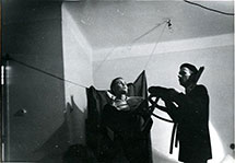 Miron Białószewski and Ludmiła Murawska in Songs for Chair and Voice, Osobny Theatre, 1958