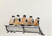 Untitled (Street cleaners on the bench), from the series Citizens, 2009-2010